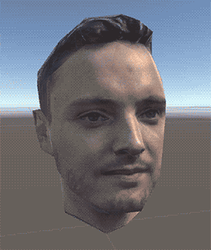 Light response to normals on the low poly head